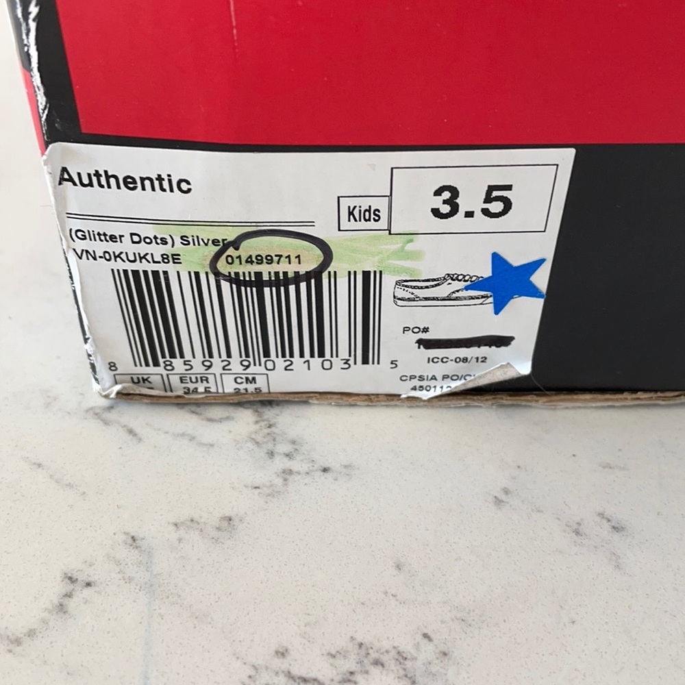 Vans Micro Silver Sequin Skate Vans - Picture 12 of 12